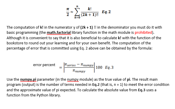the implementation of fixes (arrays) in a solution. The double factorial should