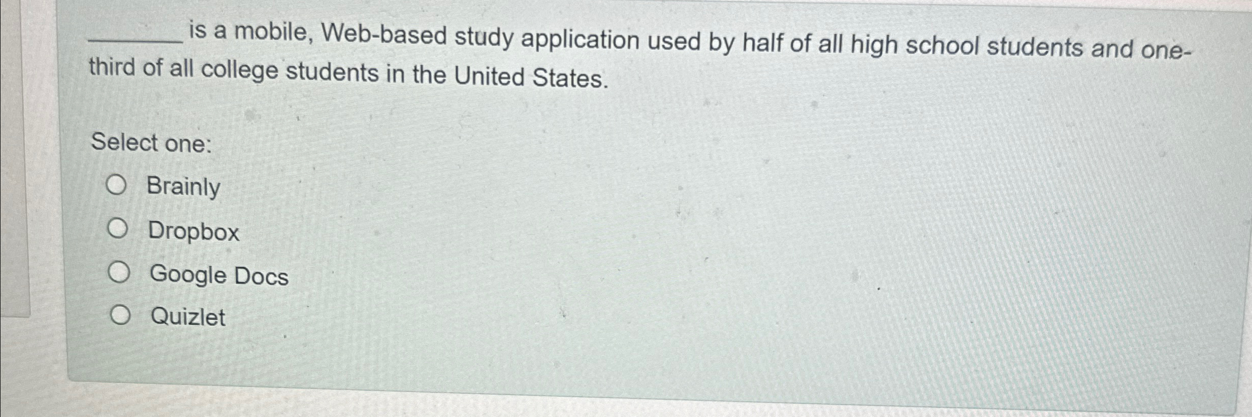  is a mobile, Web-based study application used by half of all