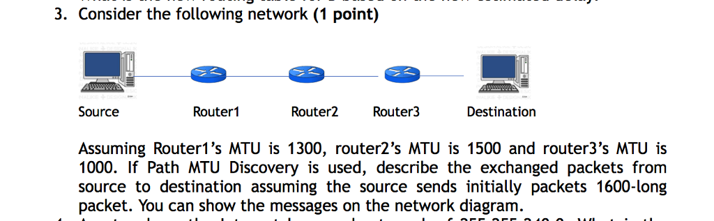 Please explain your response. 3. Consider the following network (1 point)