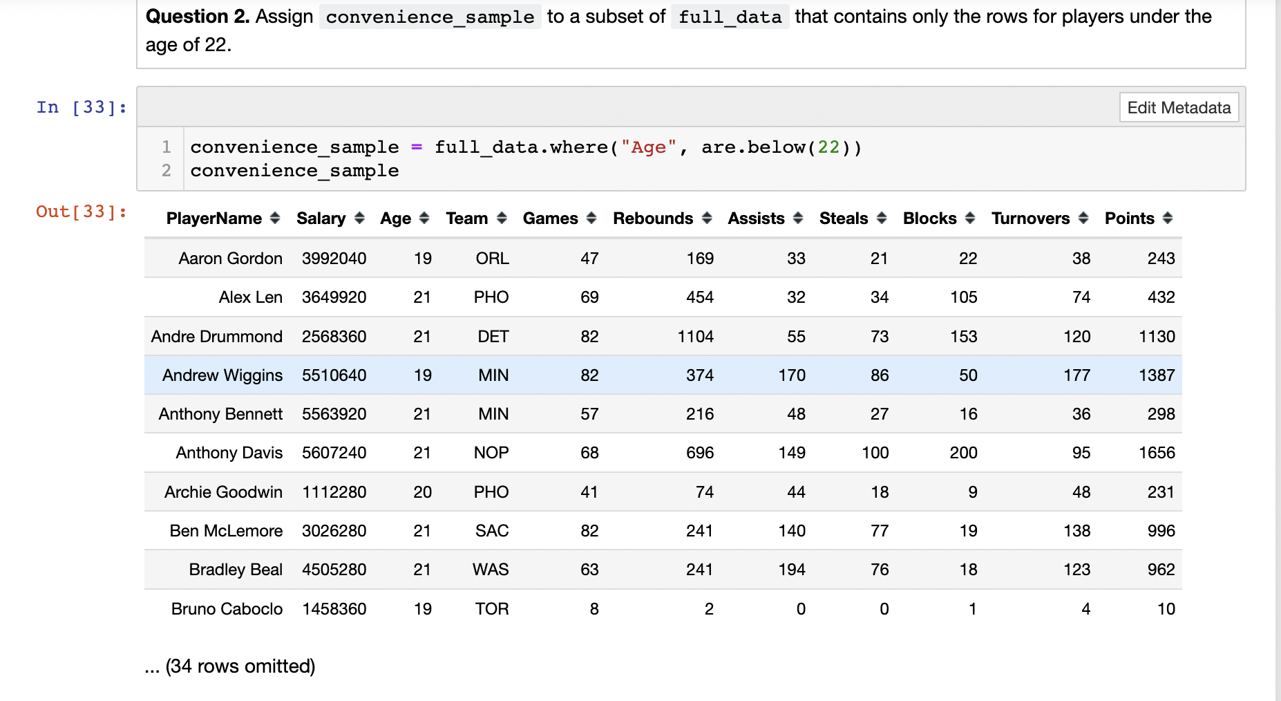 Hello! Can you please solve the error for question 3 it is