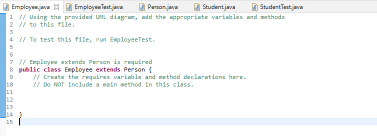 void Student -studentID: String -9pa: double +Student(name: String, studentID: String) +Student(name: String,