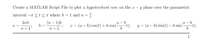  answer this question using matlab please asap Create a MATLAB Script