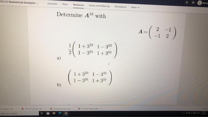  012 (1) Numerical Analysis. Overview Plan Moha Resources Status and follow