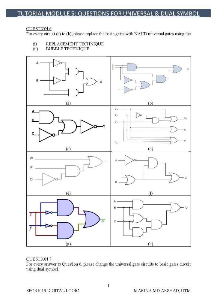 TUTORIAL MODULE 5: QUESTIONS FOR UNIVERSAL & DUAL SYMBOL QUESTION 6