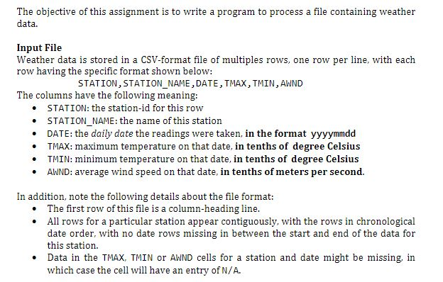  The objective of this assignment is to write a program to