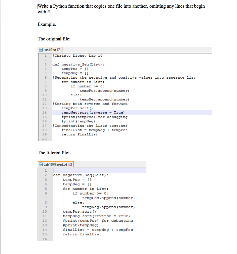 Write a Python function that copies one file into another, omitting