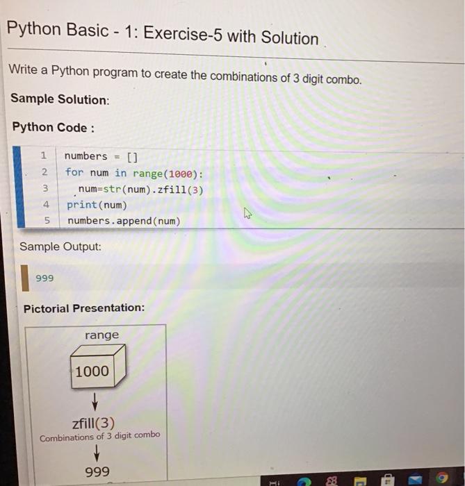  Python Basic - 1: Exercise-5 with Solution Write a Python program