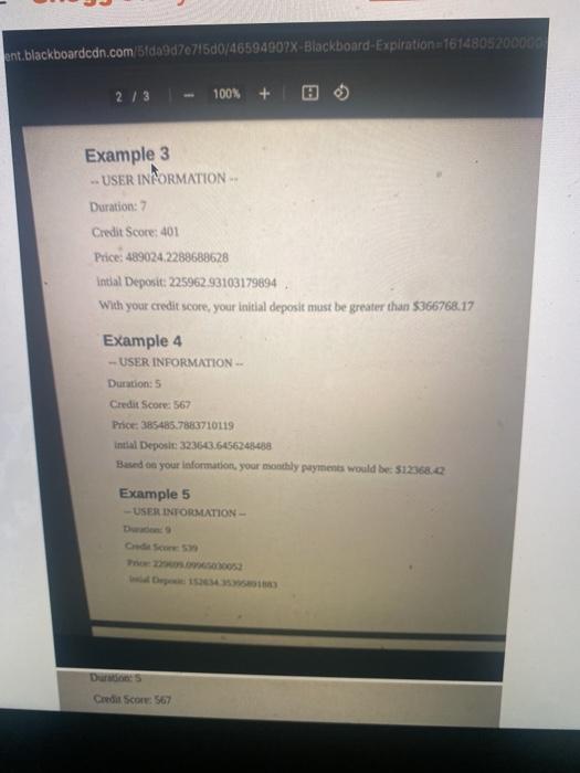 when taking out a loan for a specific vehicle. The program should