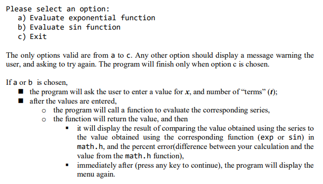  This is C programming Thank you Please select an option: a)