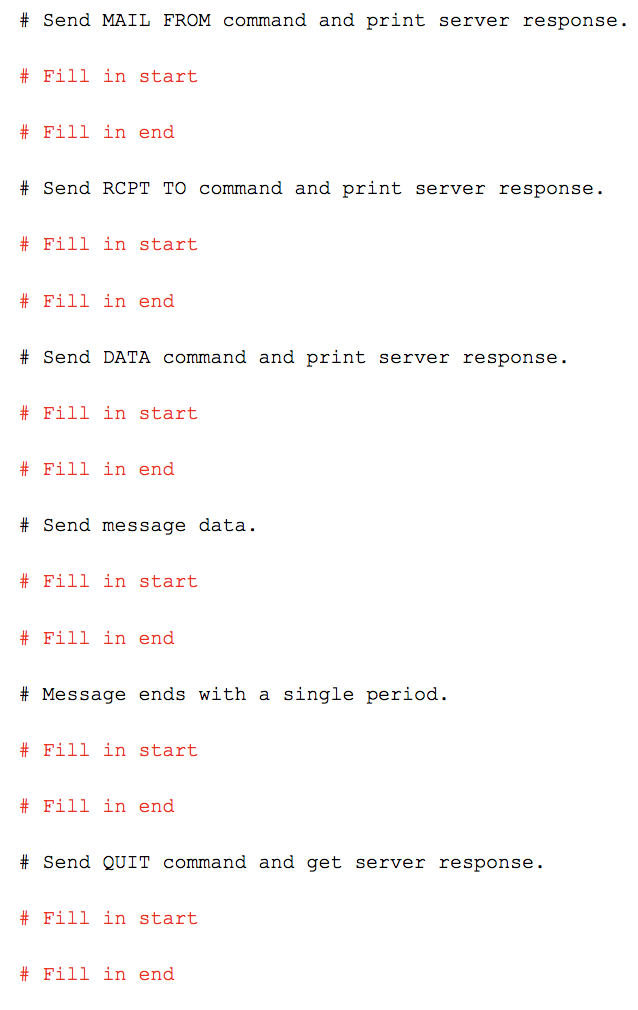 send an email message to the mail server. Python provides a module,