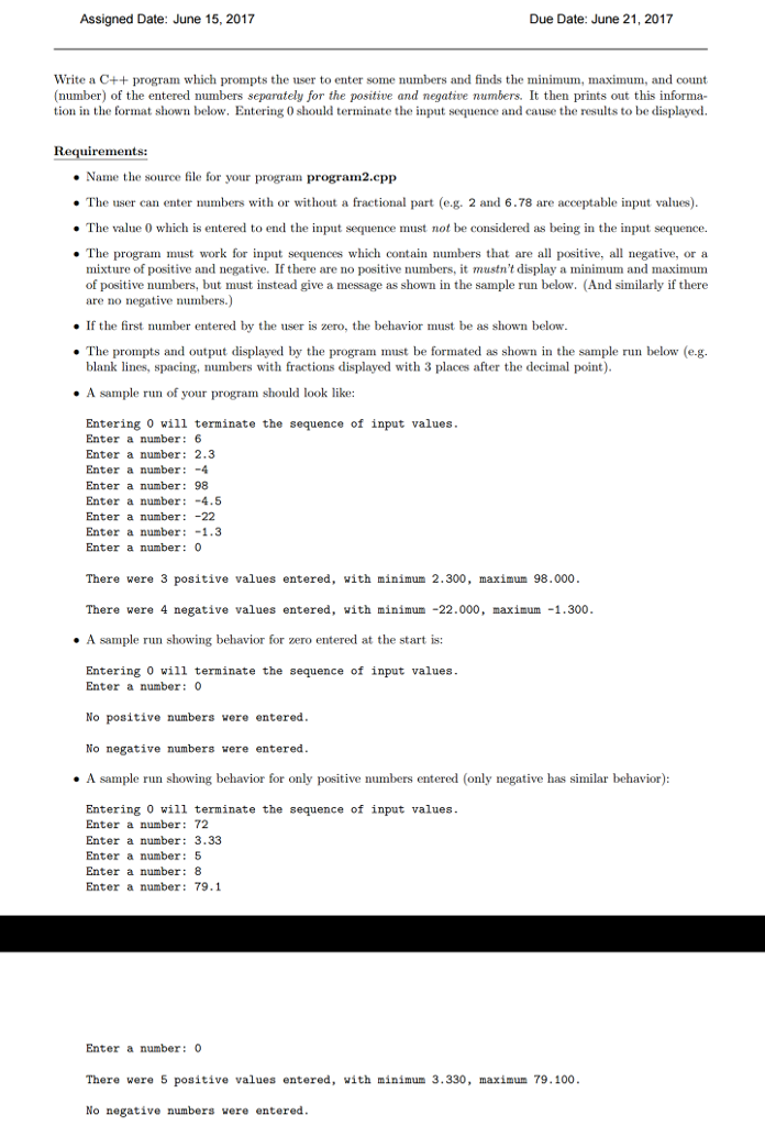  Write a C++ program which prompts the user to enter some