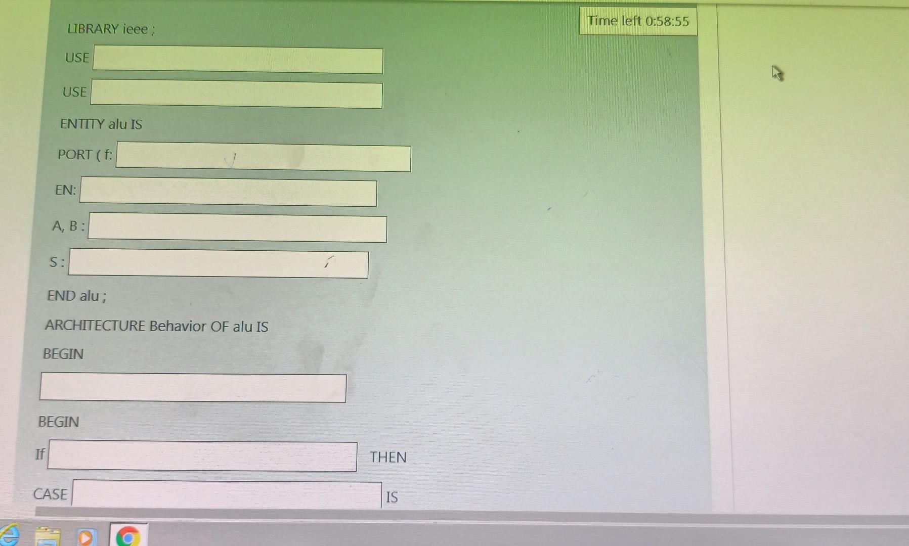 Logic Unit that has 4 inputs A, B, f and EN. A