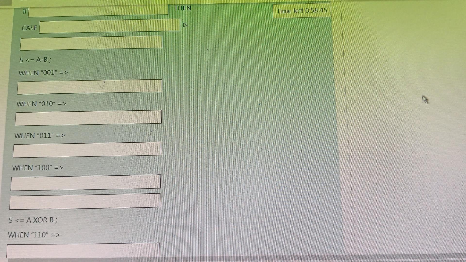 and B are 16 bits each, f is 3 bits and EN