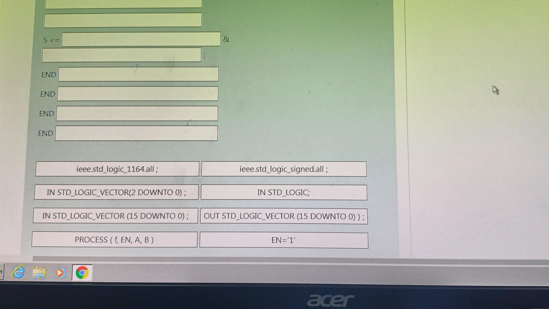 is 1 bit. The ALU has one output s that has a