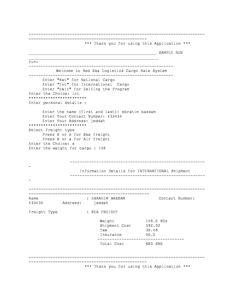 and shipment weight categories. For instance, the rate is higher for low