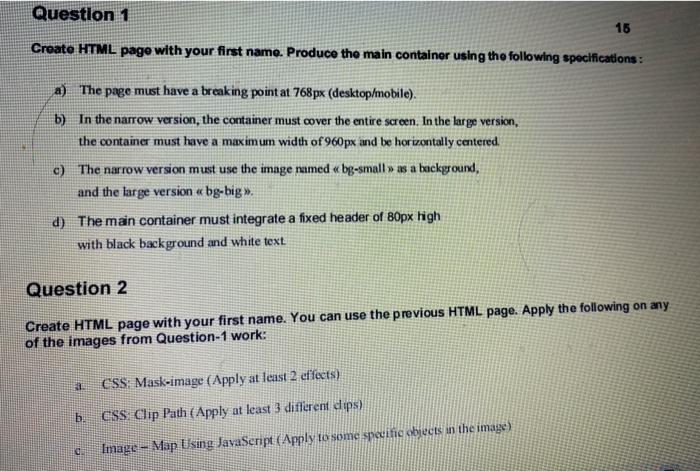 first name. You can use the previous HTML page. Apply the following