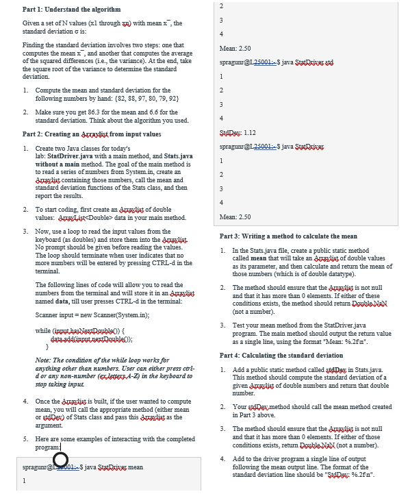  Sorry for the long instructions should be written in java Part