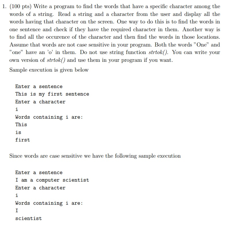 Can it be in programming language C, thanks Write a program to