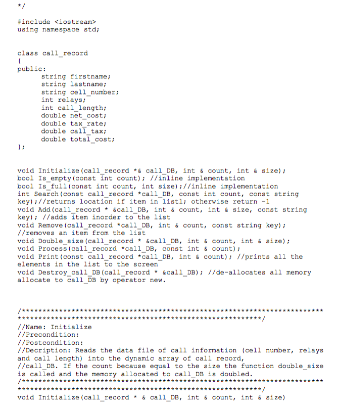 is a void function that has three output formal parameters; a dynamic