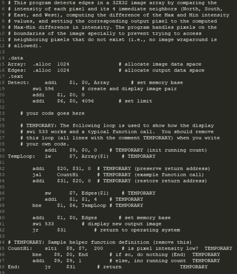 below. Please begin your portion of the code where it says /*