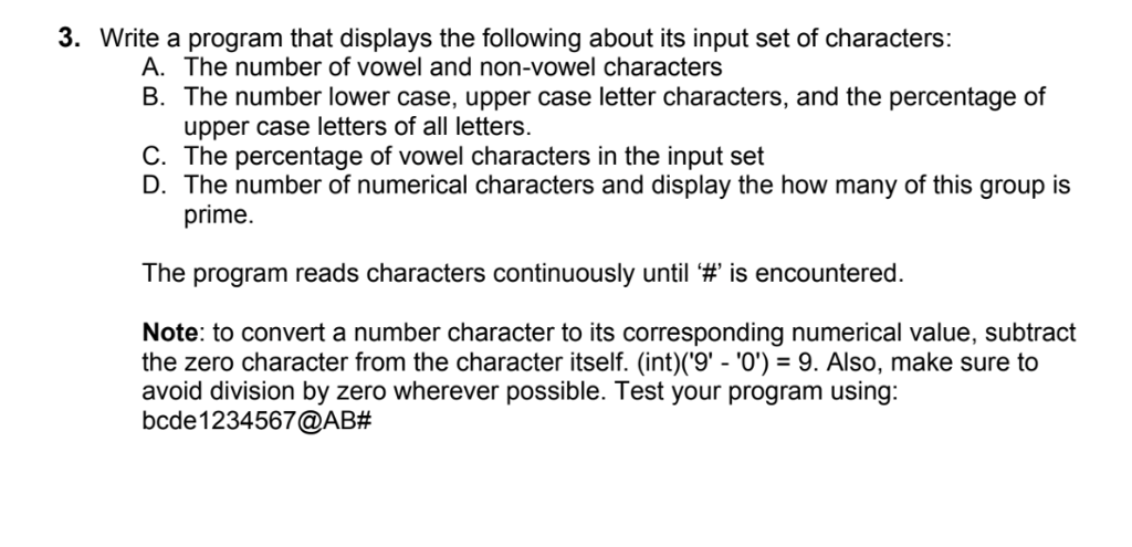  solve this problem with c language not c++ please 3. Write