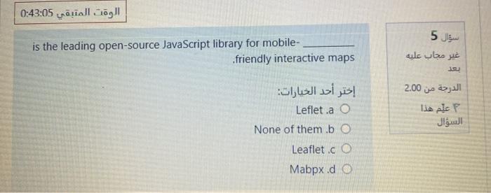  0:43:05 5 is the leading open-source JavaScript library for mobile- friendly