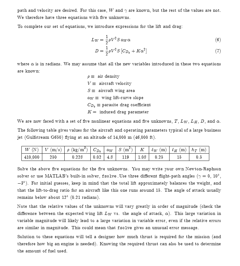 figure shows the forces acting on an aircraft lying in steady flight
