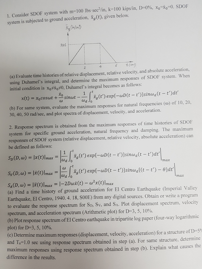  please give me a matlab code for this question. Code for