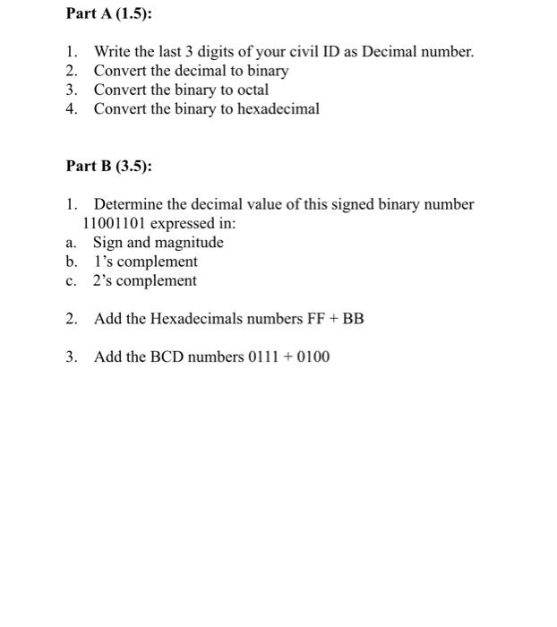 Please answer .. Knowing that the last 3 digits are 235 Part