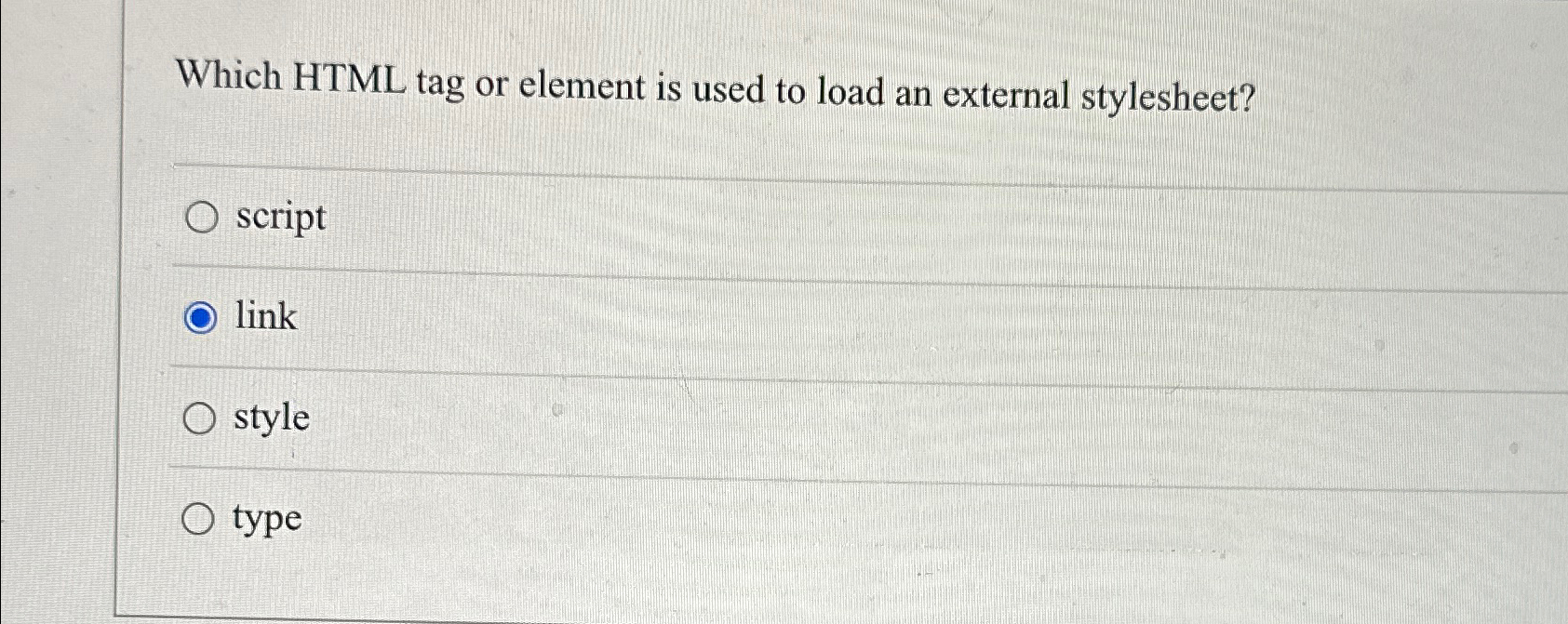  Which HTML tag or element is used to load an external
