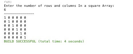 Q2) Write a program using Multidimensional arrays to print the following array: