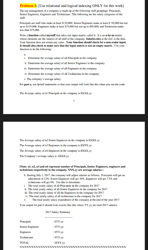 ~~~~~~~~~Posted below is a problem in MATLAB, please answer and provide the