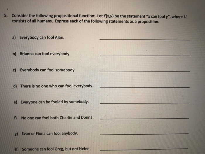 - y", where U consists of all integers. Give the truth value