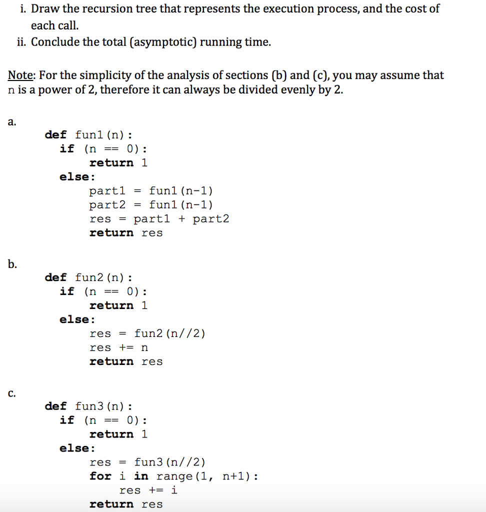 Python recursion - Draw the recursion tree that represents the execution process,