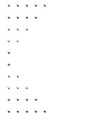 Using nested loops, write C++ code that will print the following pattern: