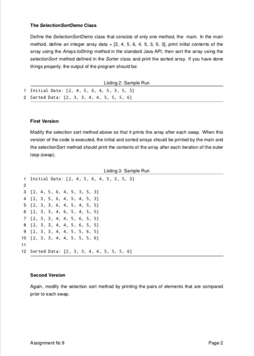 Algorithm LABORATORY ASSIGNMENT 9 Dr. Duncan, CSC 1350, Louisiana State University 11/16/2017