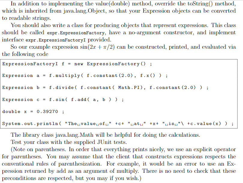 b); Expression subtract(Expression a, Expression b); Expression multiply(Expression a, Expression b); Expression