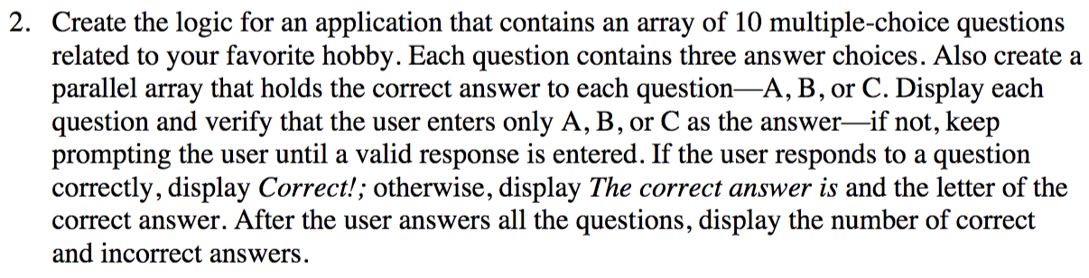 Write a program that does the following in either Java or C++