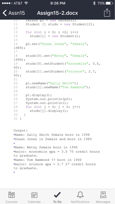 answer, however i am receiving these two errors Person.java:79: error: class, interface,