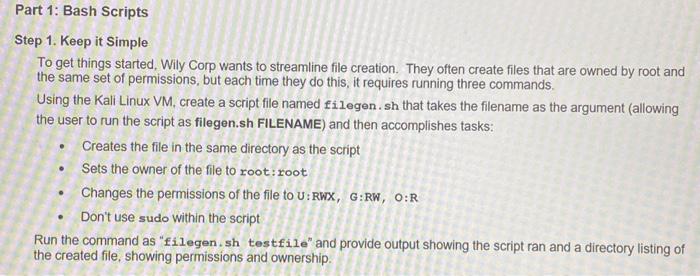 Linux Step 1. Keep it Simple To get things started. Wily Corp