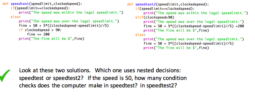 Python Chapter 7 from the book question number 6. 6. The speeding