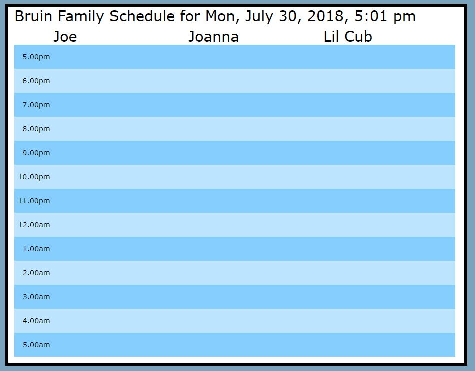 (PHP) Your PHP code should render a calendar page similar to the