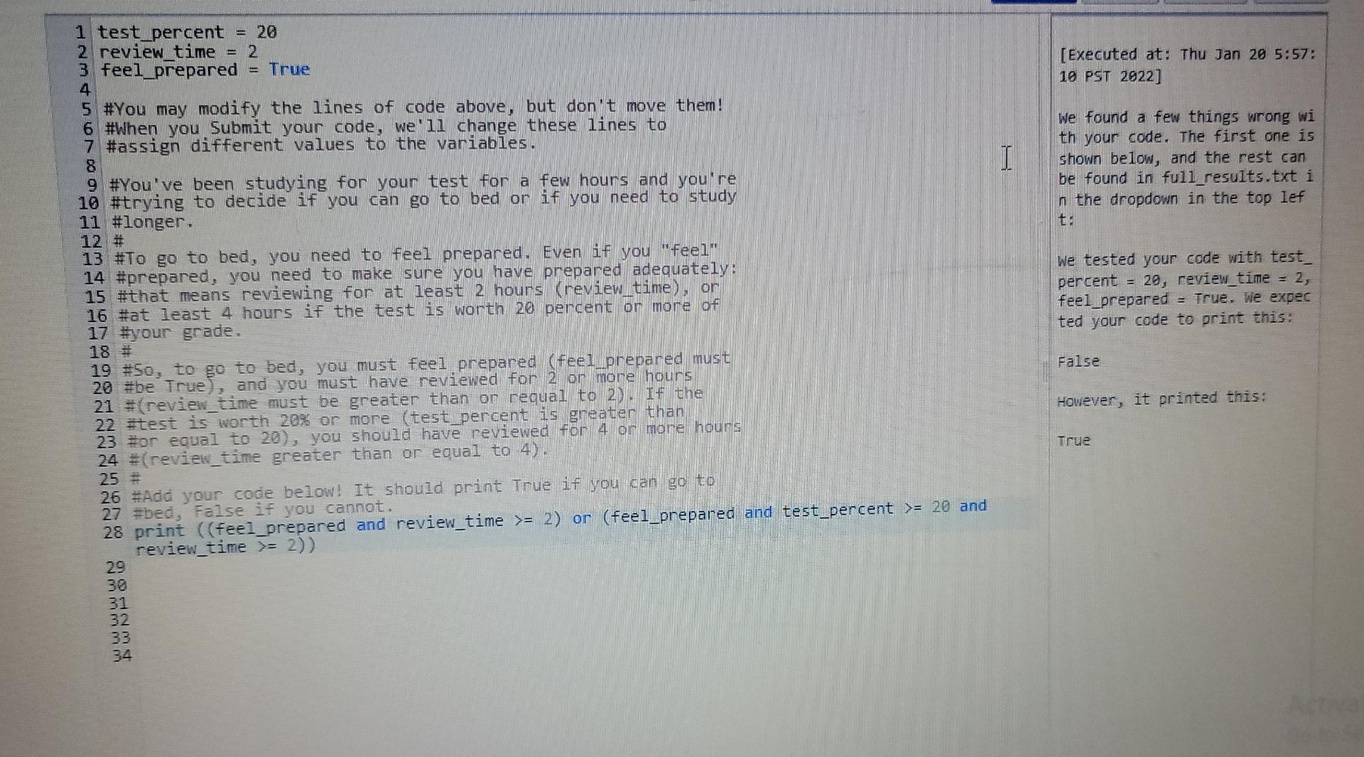 How do I solve this problem? [Executed at: Thu Jan 20 5:57: