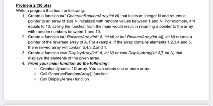 please solve quickly use c++ Problem 2 (30 pts) Write a program
