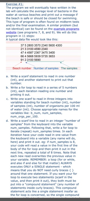 please computer science help for this one big exercise in C