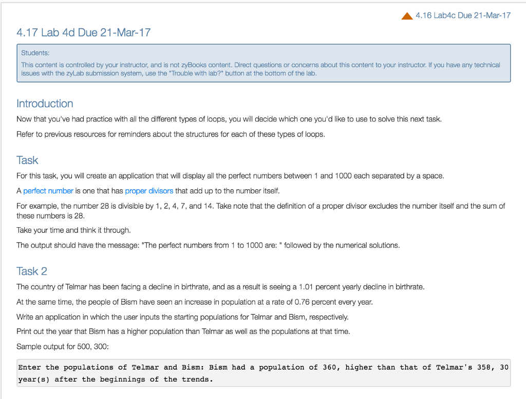  This content is controlled by your instructor, and is not zyBooks