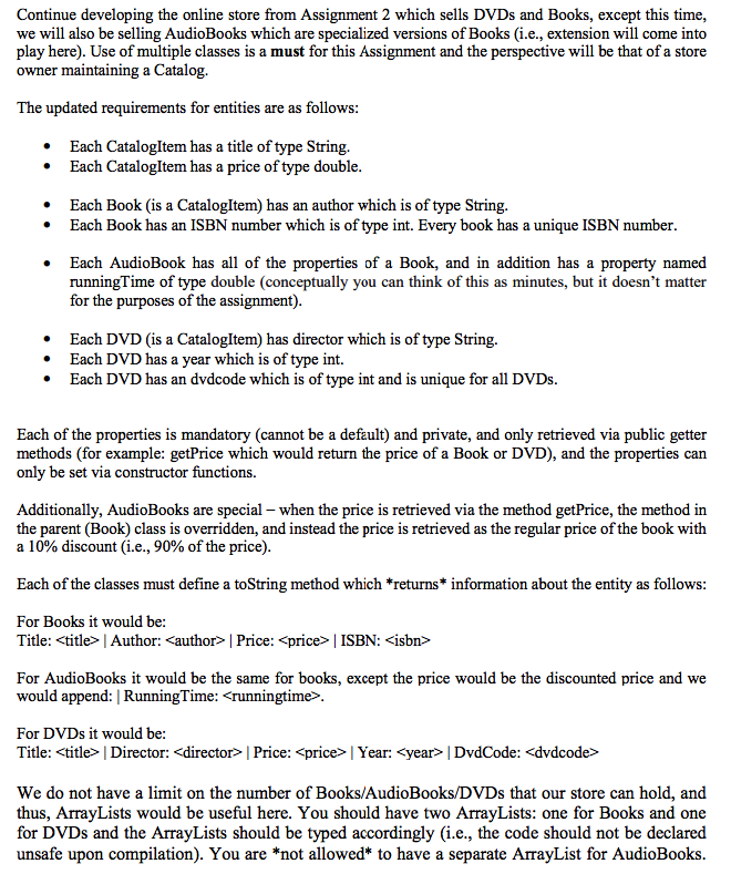 contain the items the user w an ts to purchase and their