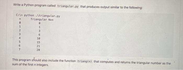GitHub. In each Python program, include the following line: if name __main_":