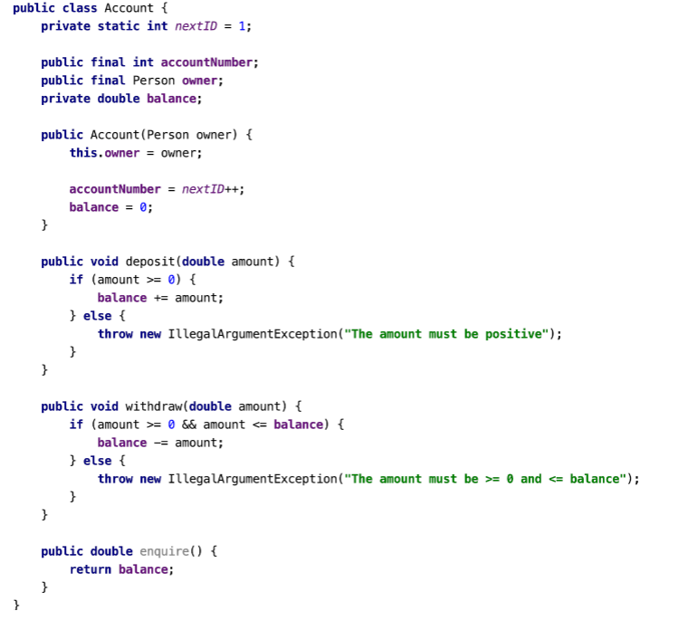 below. The answer shall only include what is shown in the code.