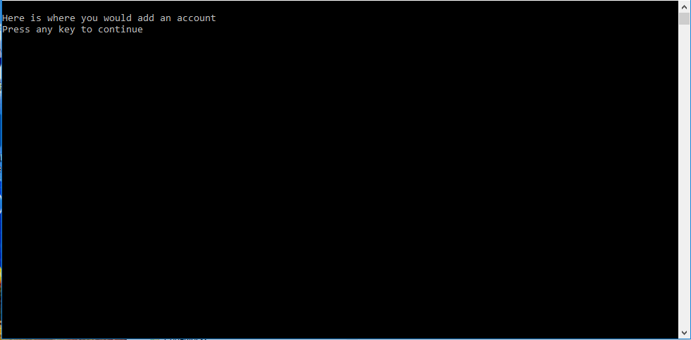 our application. The code for this menu will in inside of function